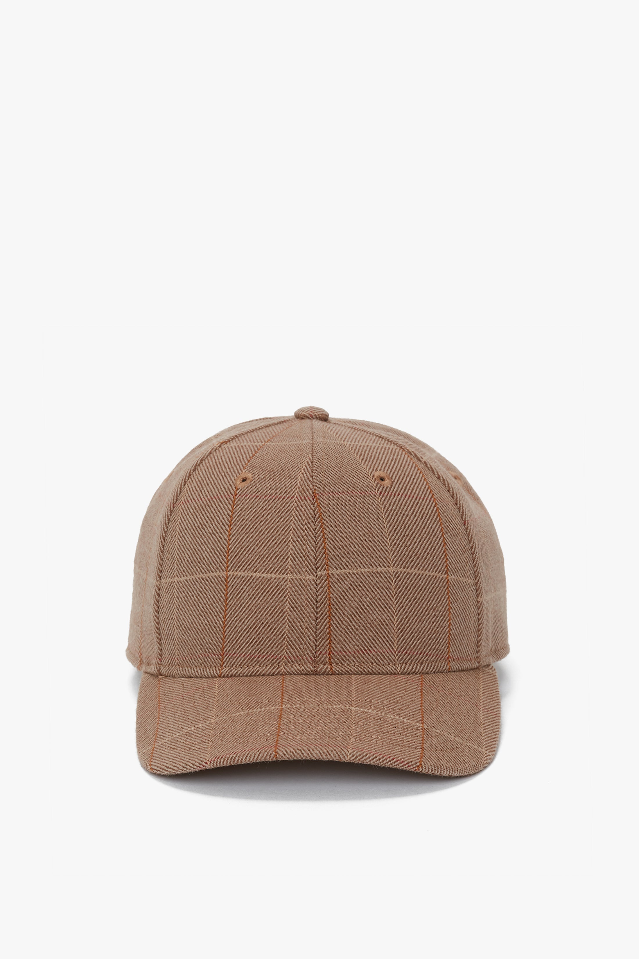 Exclusive Logo Cap In Camel-Multi Check - 1