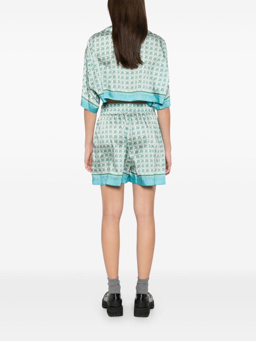 monogram-print shorts - 4