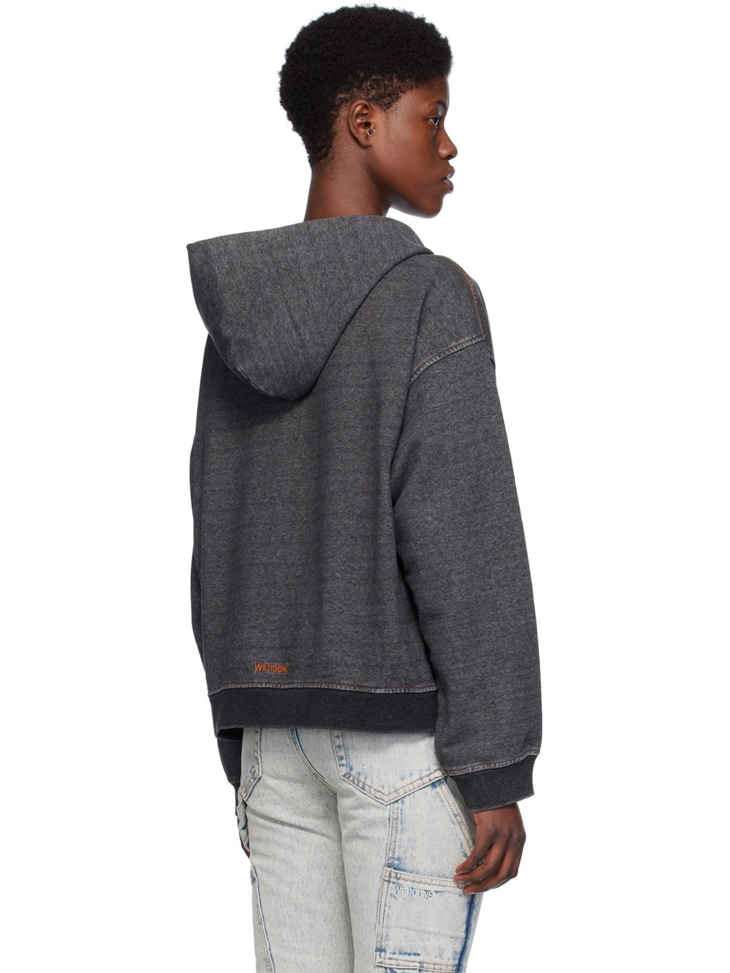 Black Faded Hoodie - 3
