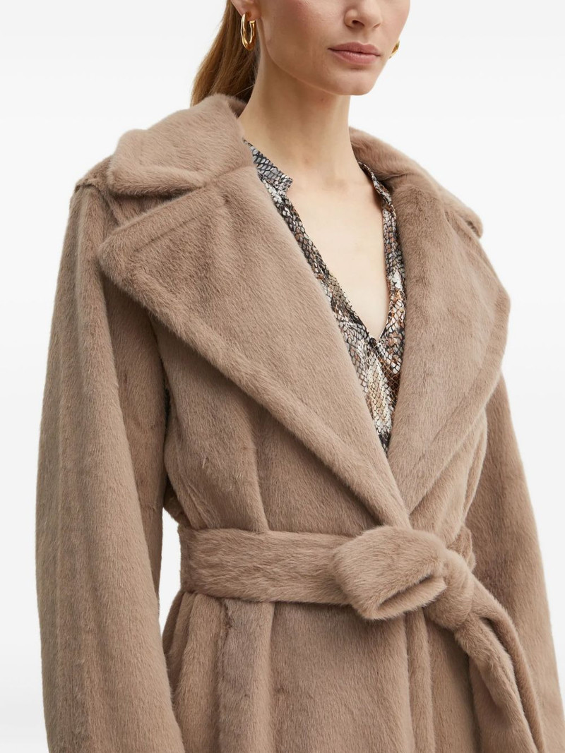 belted wide-lapels coat 5