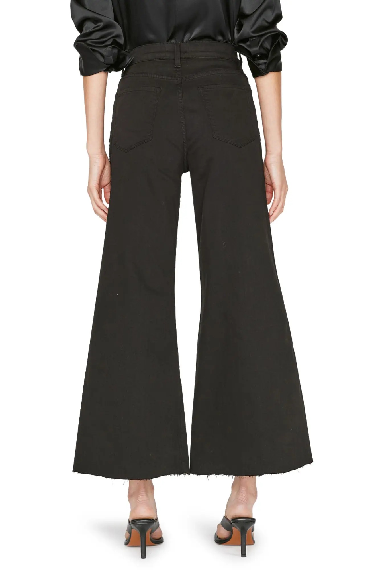 Le Palazzo Raw Hem Wide Leg Jeans - 2