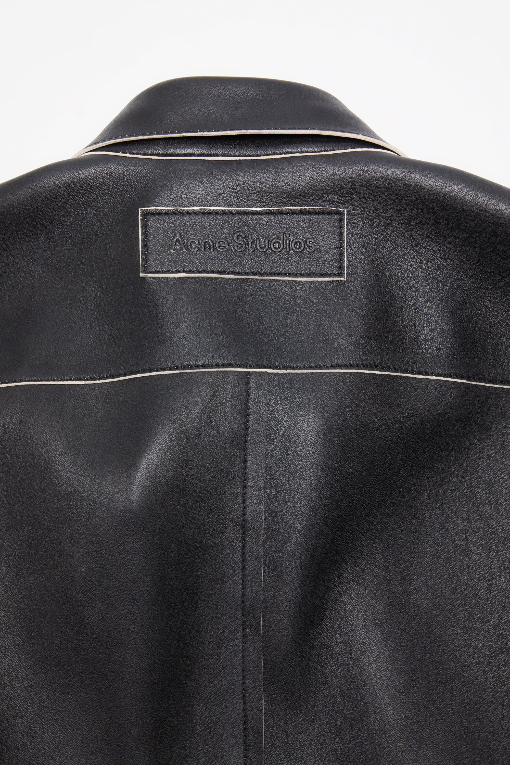 Leather shirt jacket - Black - 6