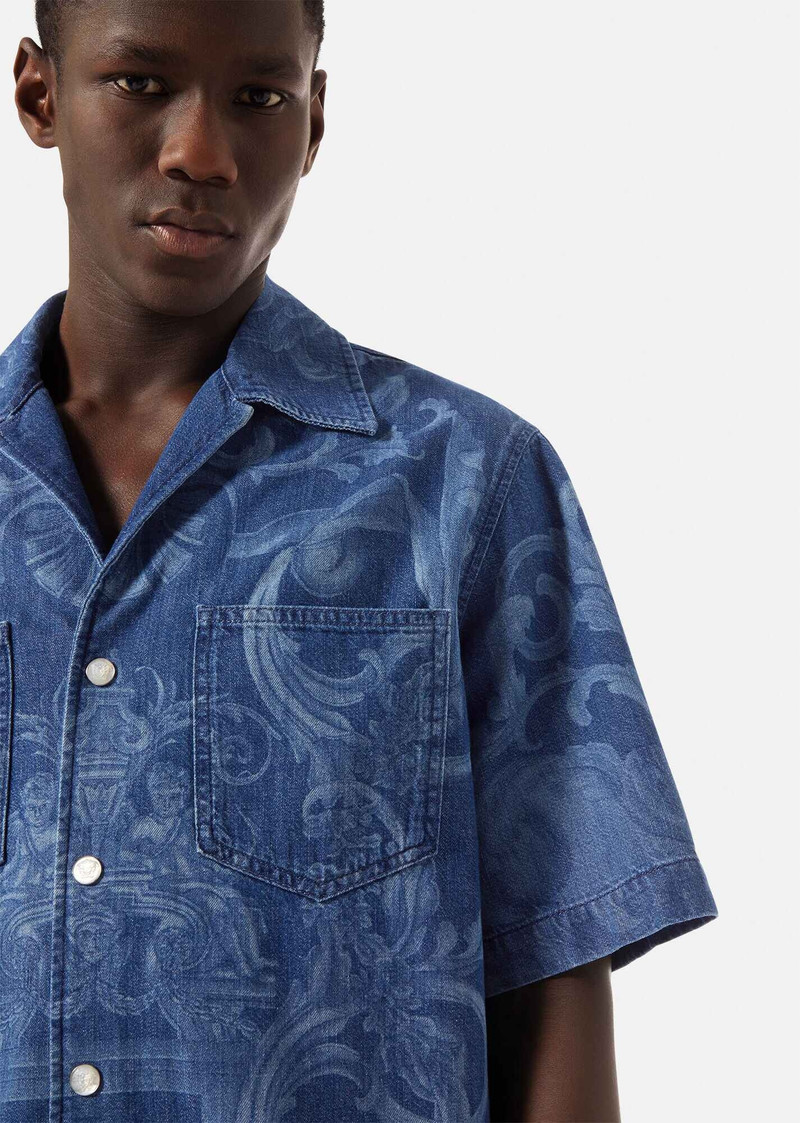 Silver Baroque Denim Shirt 5