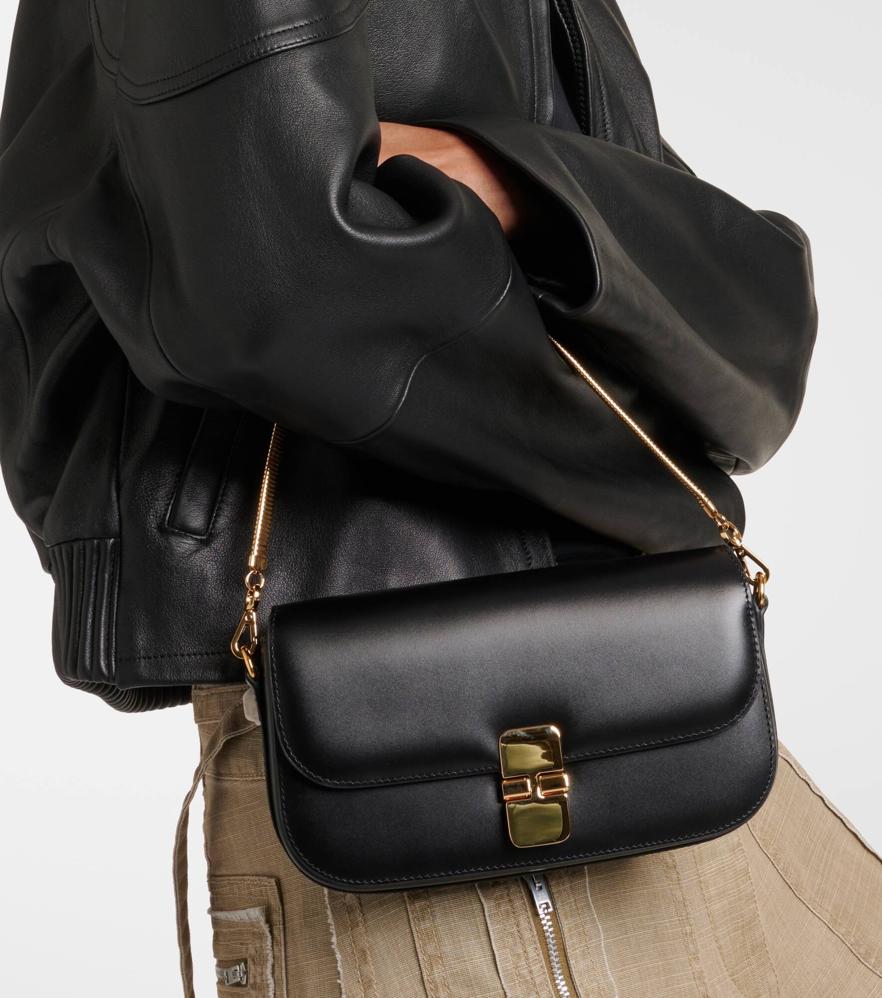 Grace leather shoulder bag mytheresa REVERSIBLE