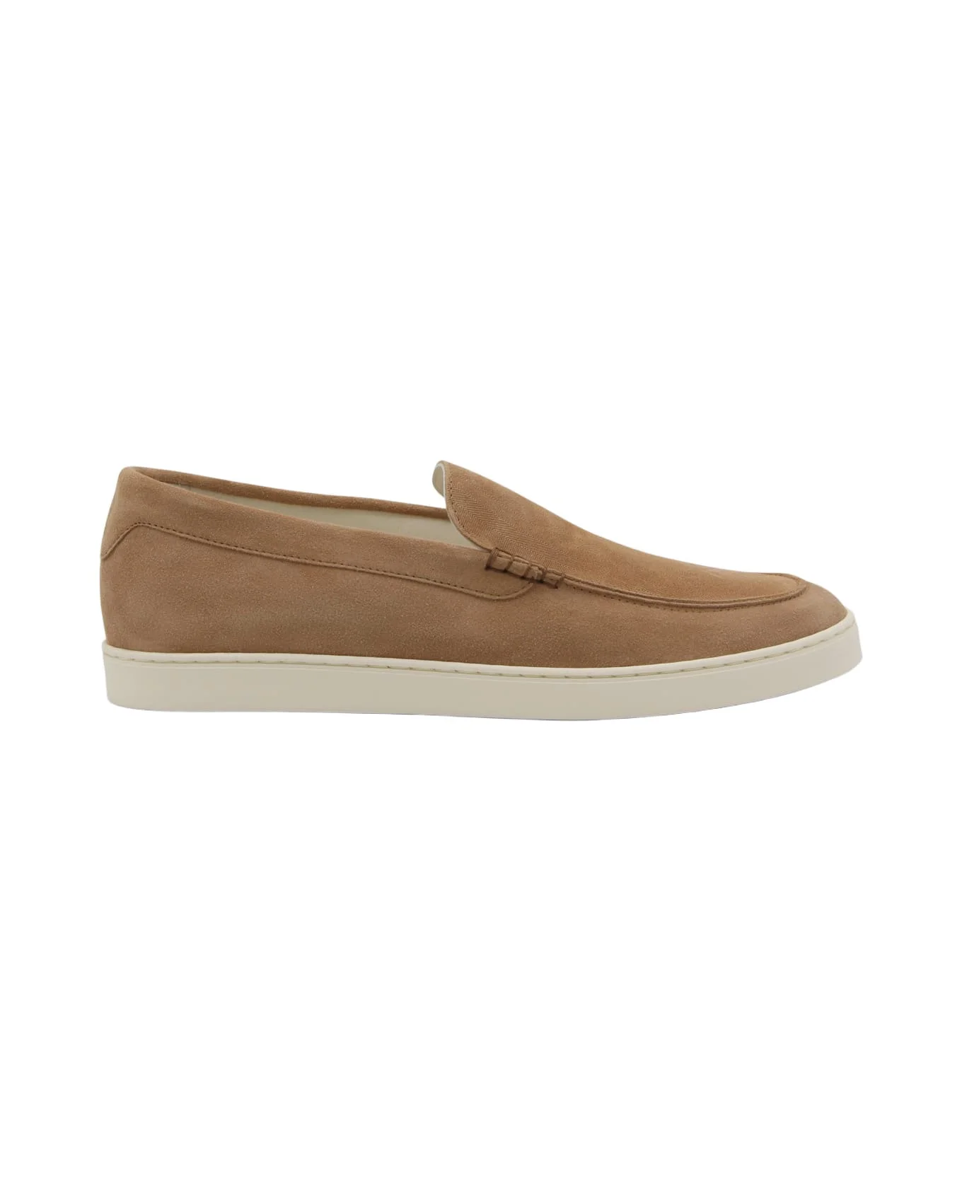 Beige Leather Loafers - 1