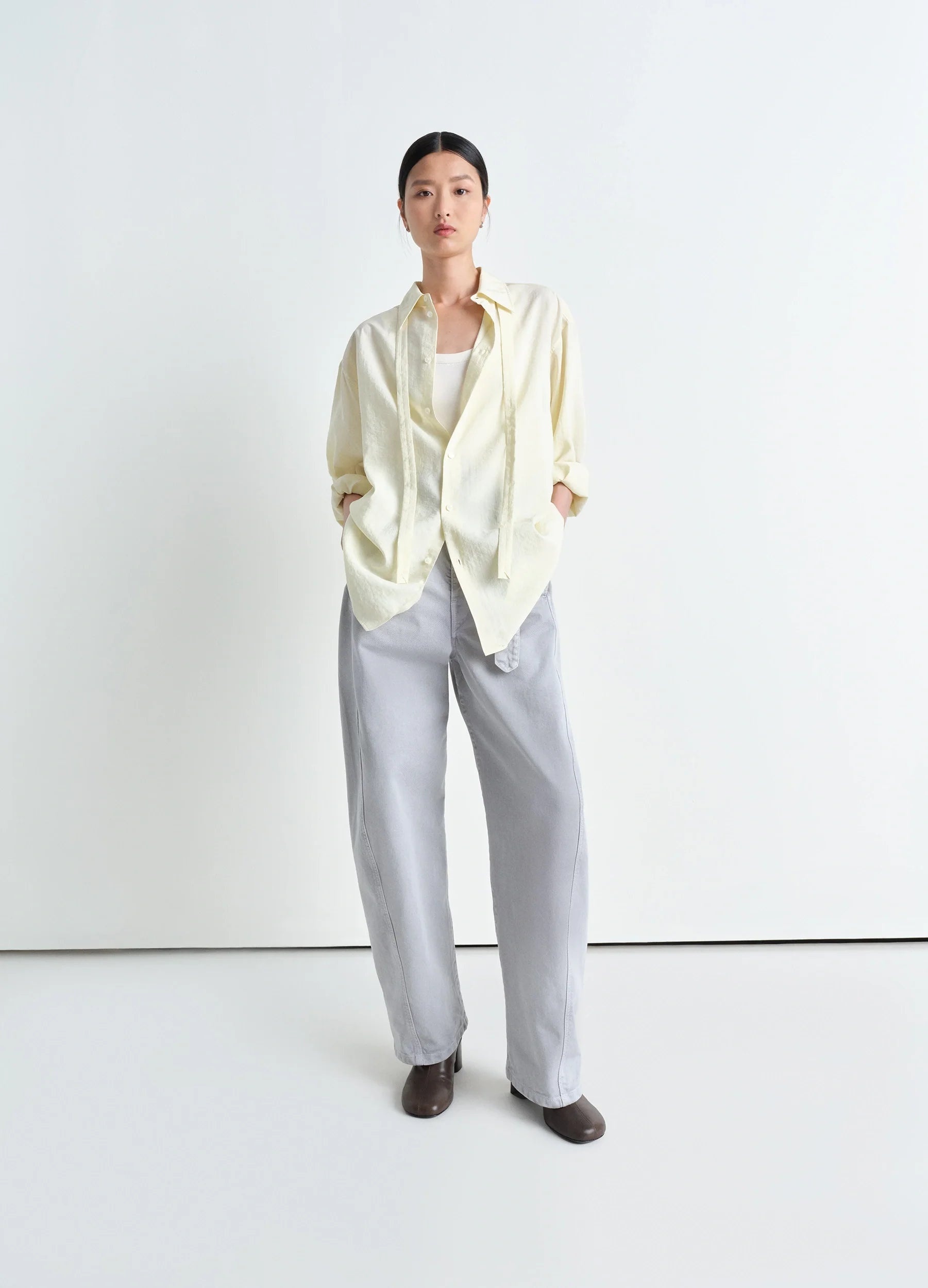 LONG SHIRT WITH TIE - 4