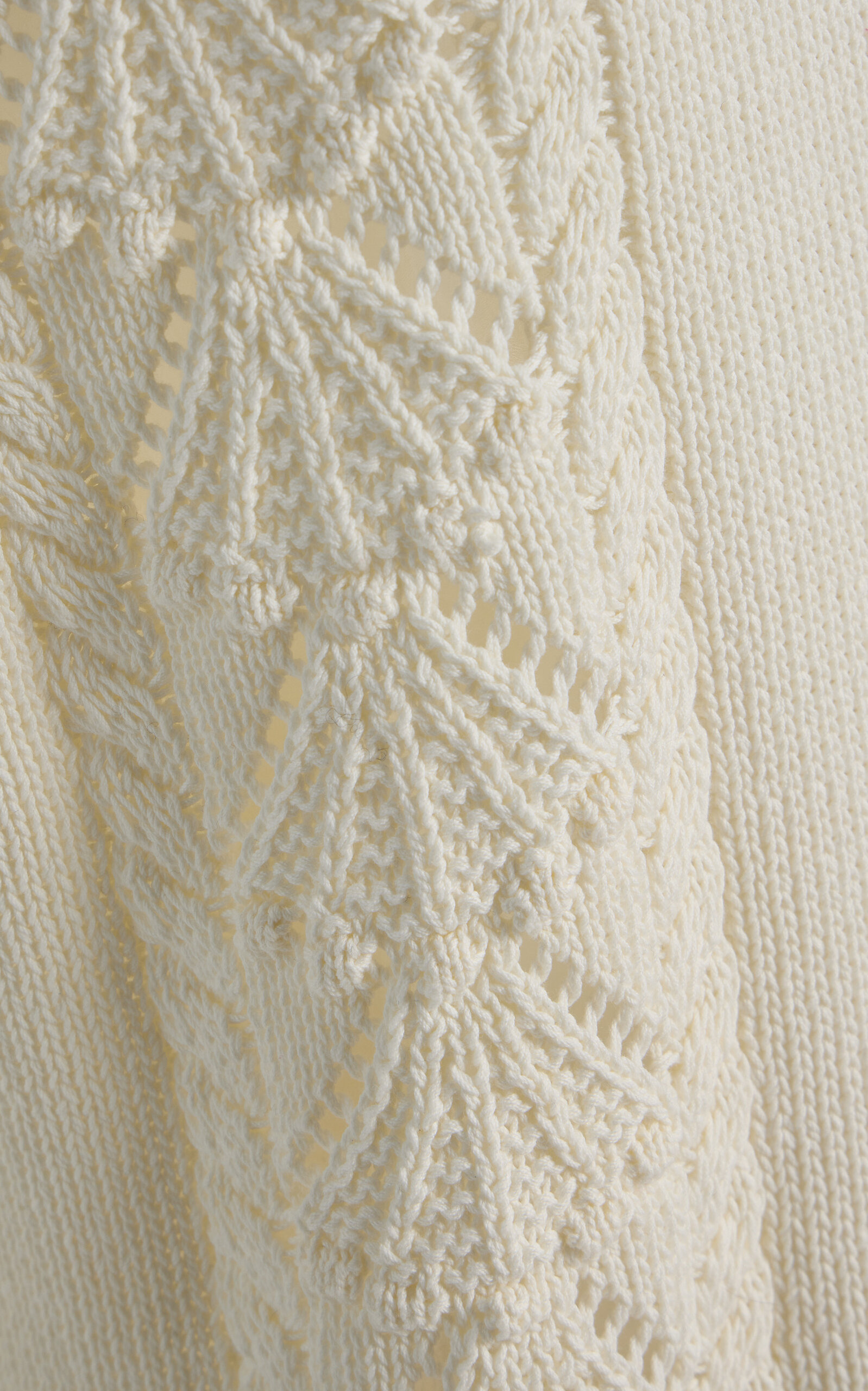 Shell Cotton Polo Sweater ivory - 5