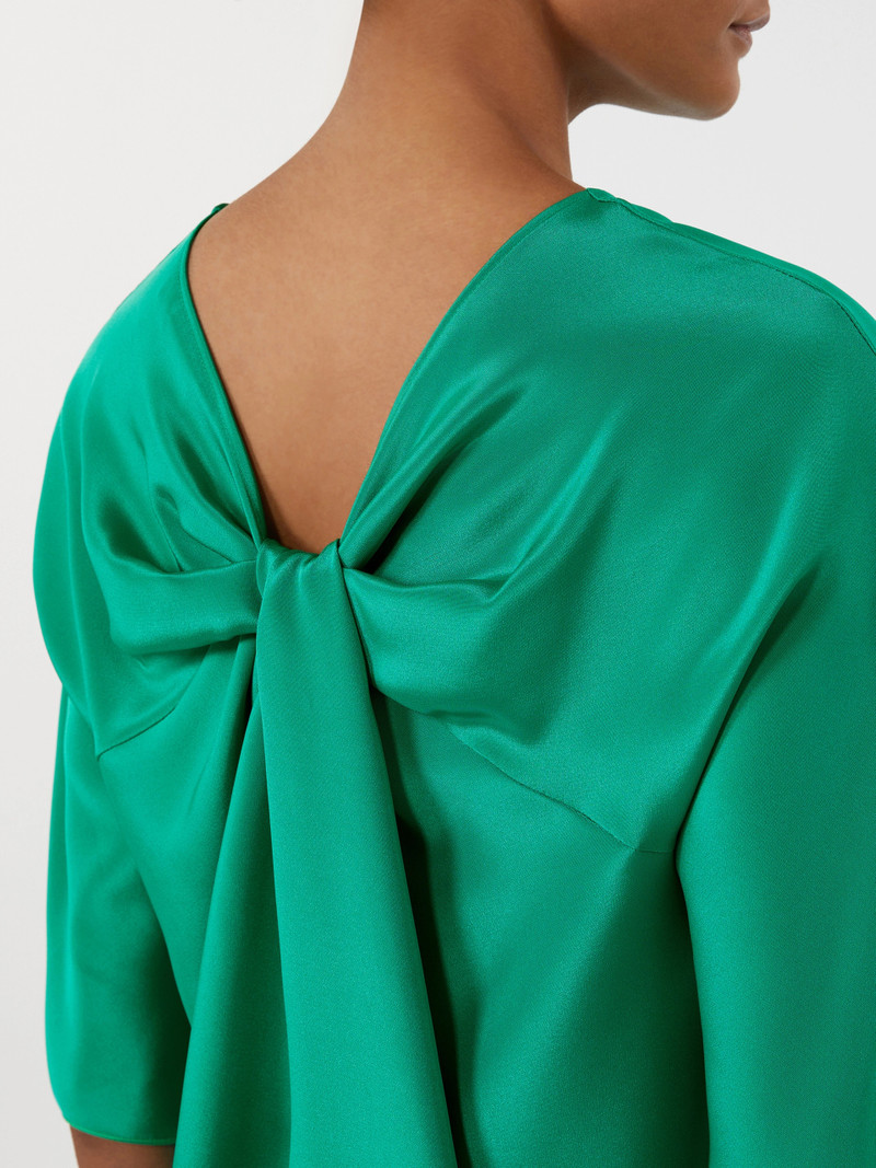 GATTINI Silk crêpe de chine blouse - GREEN 5