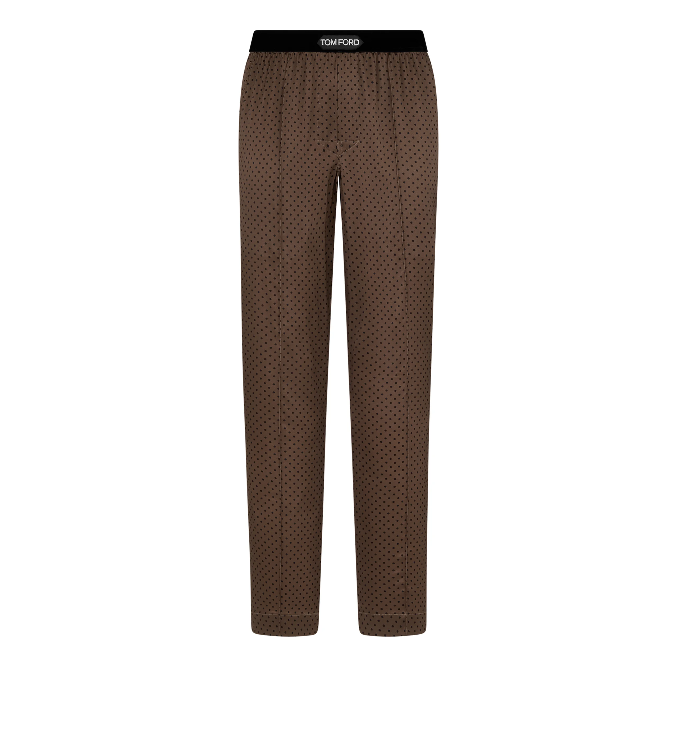 MICRODOT PRINT SILK PAJAMA PANTS - 1