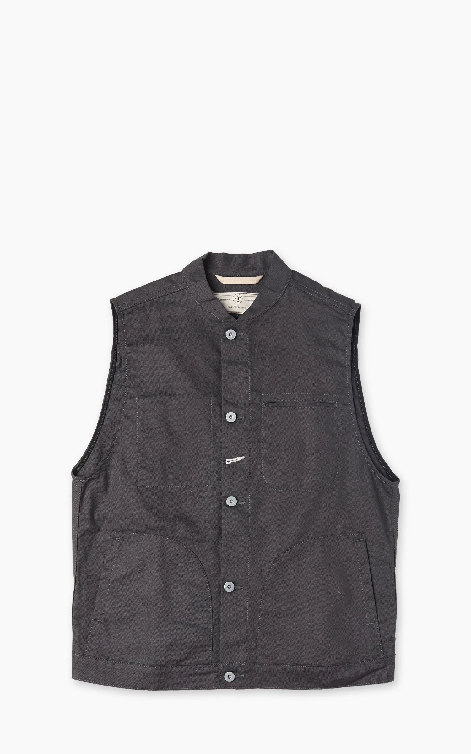 ROGUE TERRITORY SUPPLY VEST DRY WAX CANVAS GREY - 1