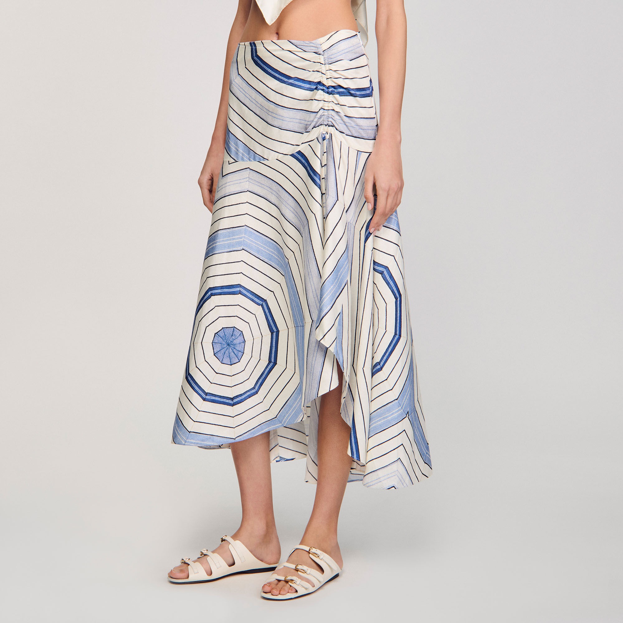 SPIRAL-MOTIF MAXI SKIRT - 4