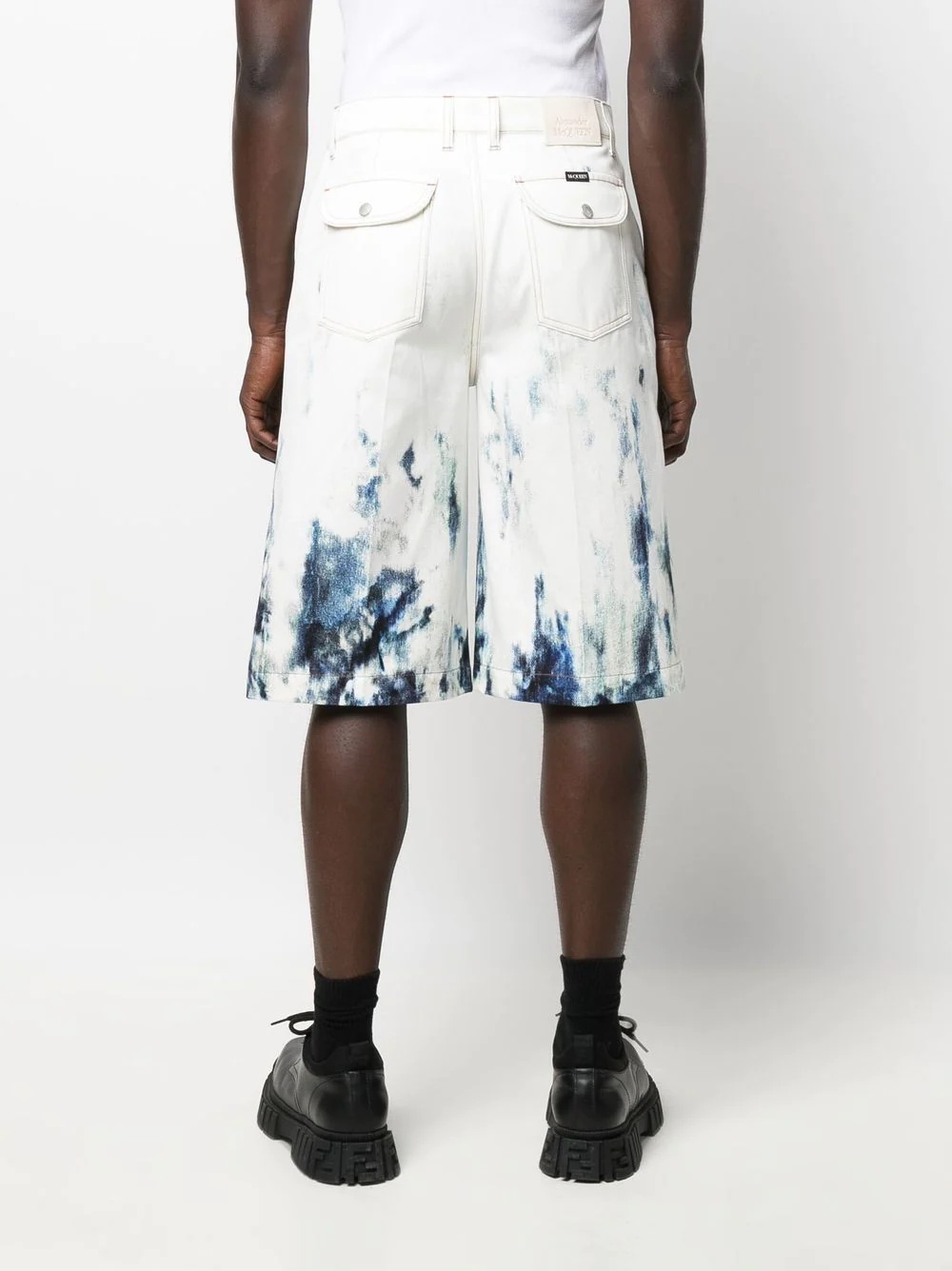 tie-dye print bermuda shorts - 4
