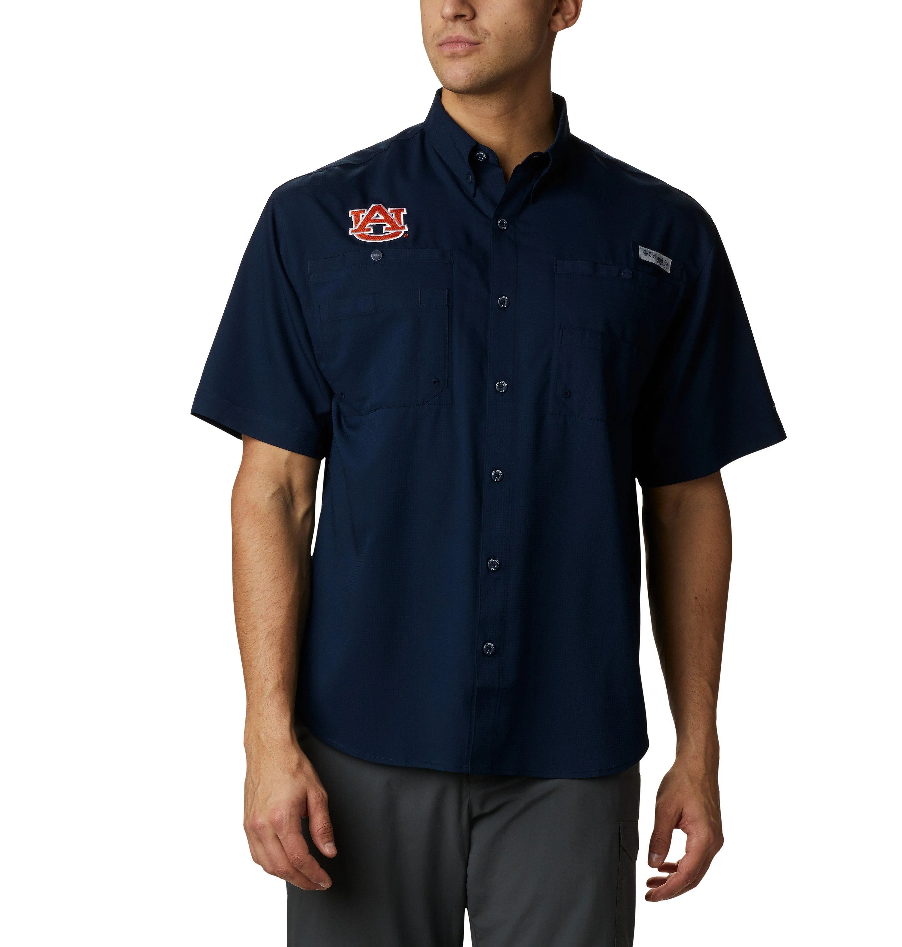 Men's Collegiate PFG Tamiami Short Sleeve Shirt - Auburn - 1