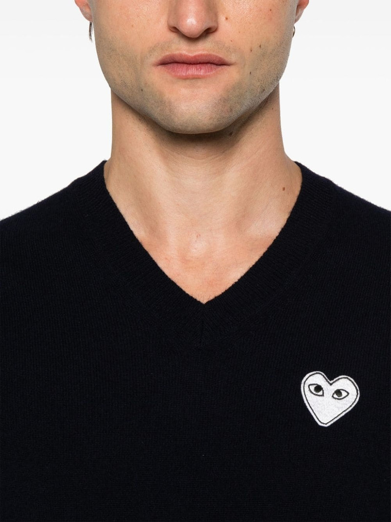 heart-embroidered sweater 5