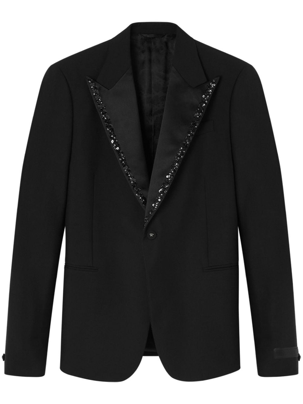 pailette-embellished single-breasted blazer - 1