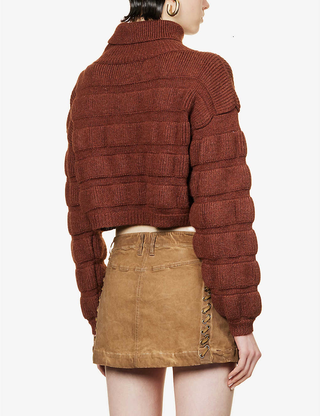 Turtleneck relaxed-fit wool-blend knitted jumper - 4