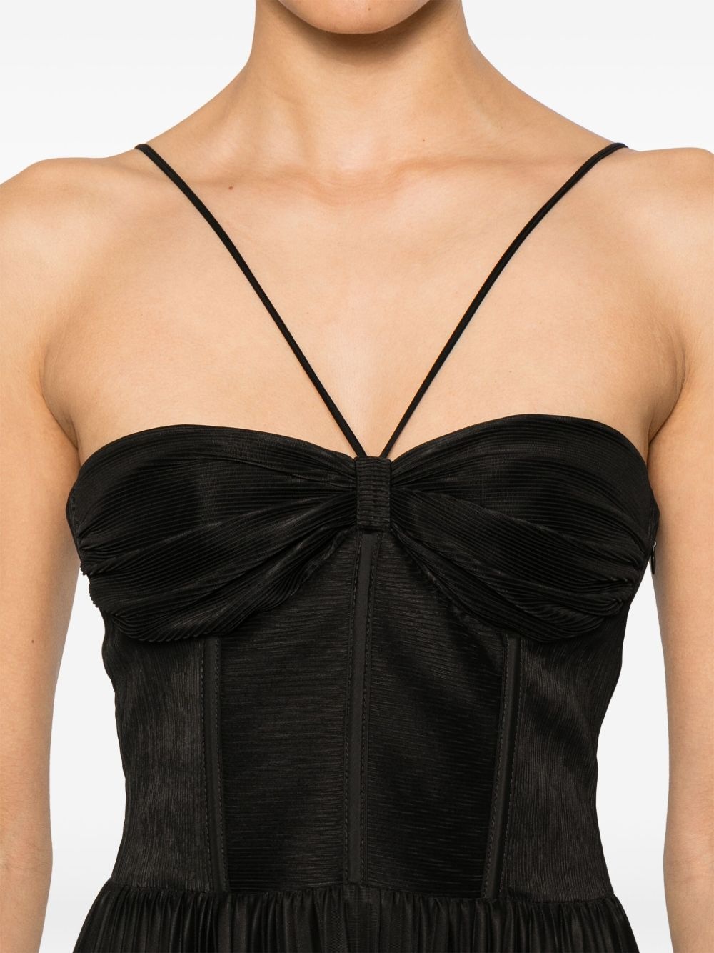 bustier pleated maxi dress - 5