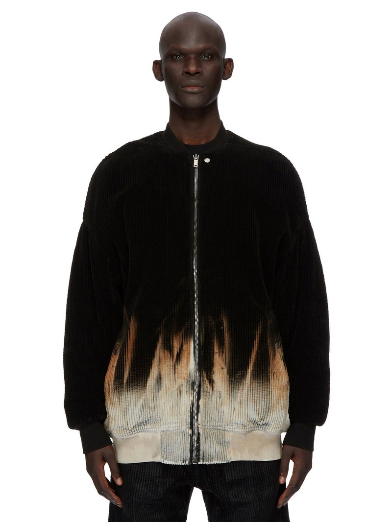 Oversized Printed Cotton-Corduroy Bomber Jacket 1