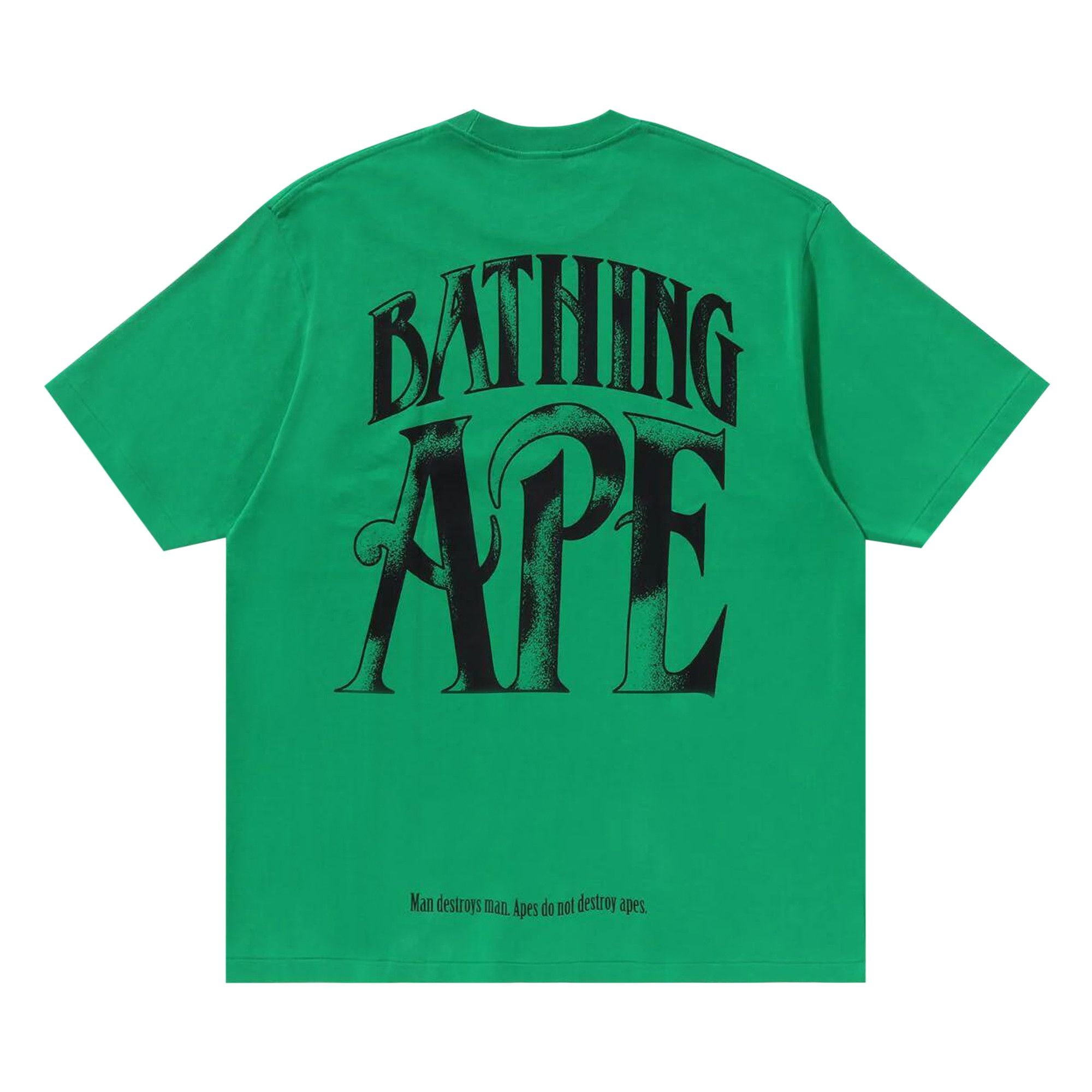 BAPE Screen Print Logo Relaxed Fit Tee 'Green' - 2