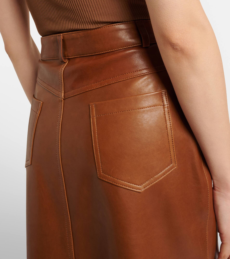 Ghalia leather pencil skirt 5
