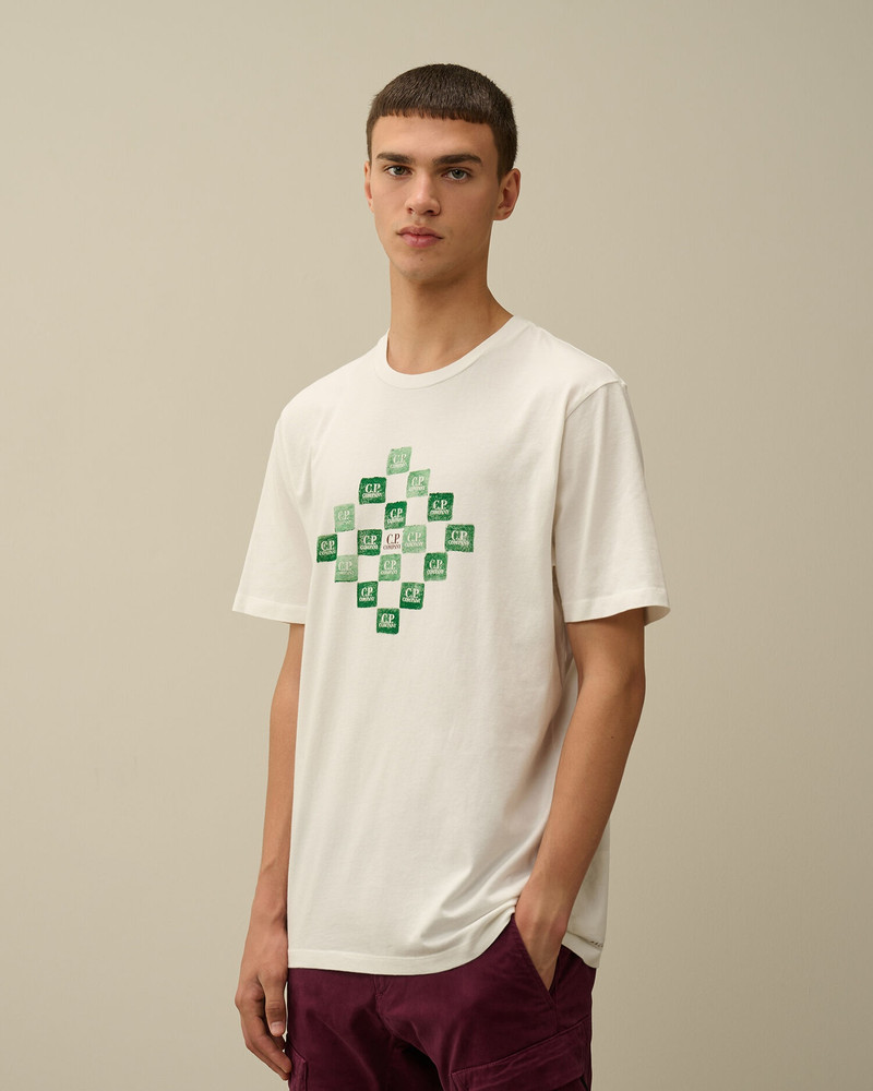 C.P. Company 24/1 Jersey Printed Logo Grid T-Shirt outlook