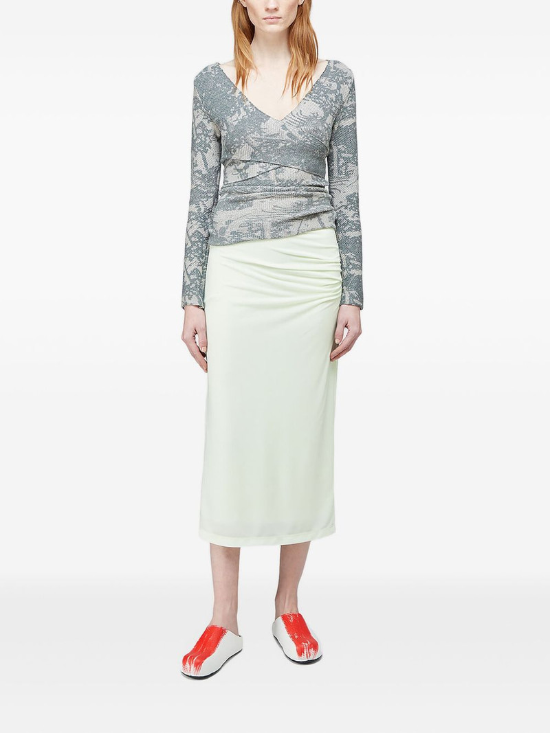 ECKHAUS LATTA abstract-print wrap-around T-shirt outlook