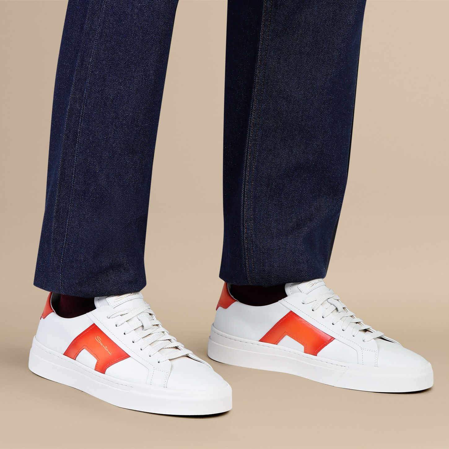 スニーカー SANTONI 'Double Buckle' sneakers (MBGT21967PNNTSIW I48) Santoni Double buckle sneakers - Blue - Men