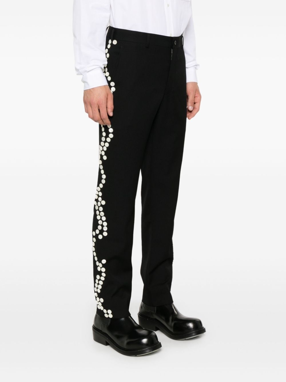 button embellishment trouser - 3