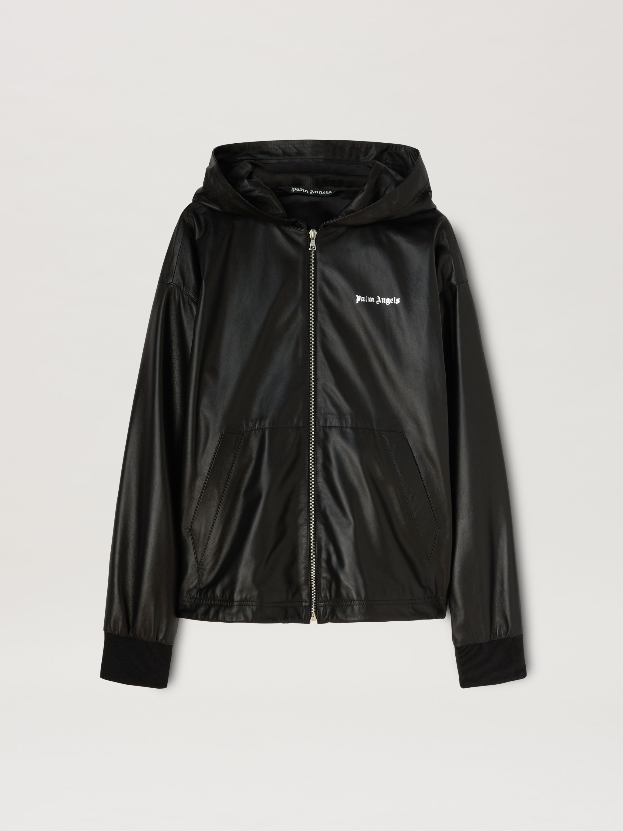 Classic Logo Leather Hoodie - 1