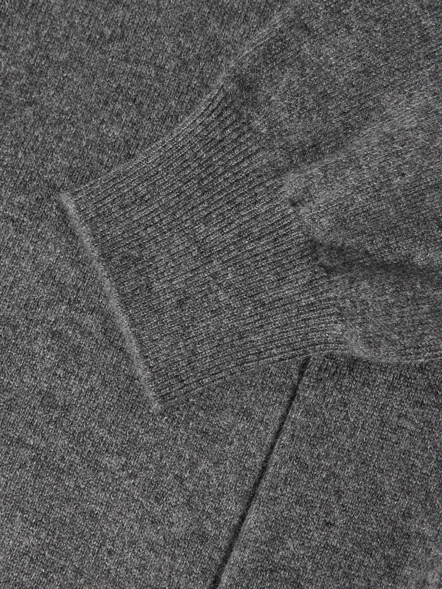 Cashmere Zip-Up Sweater Gray - 6