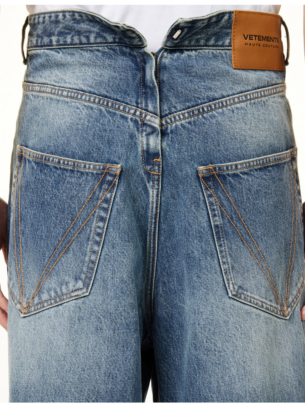 Back To Front Wide-Leg Denim Jeans - 5
