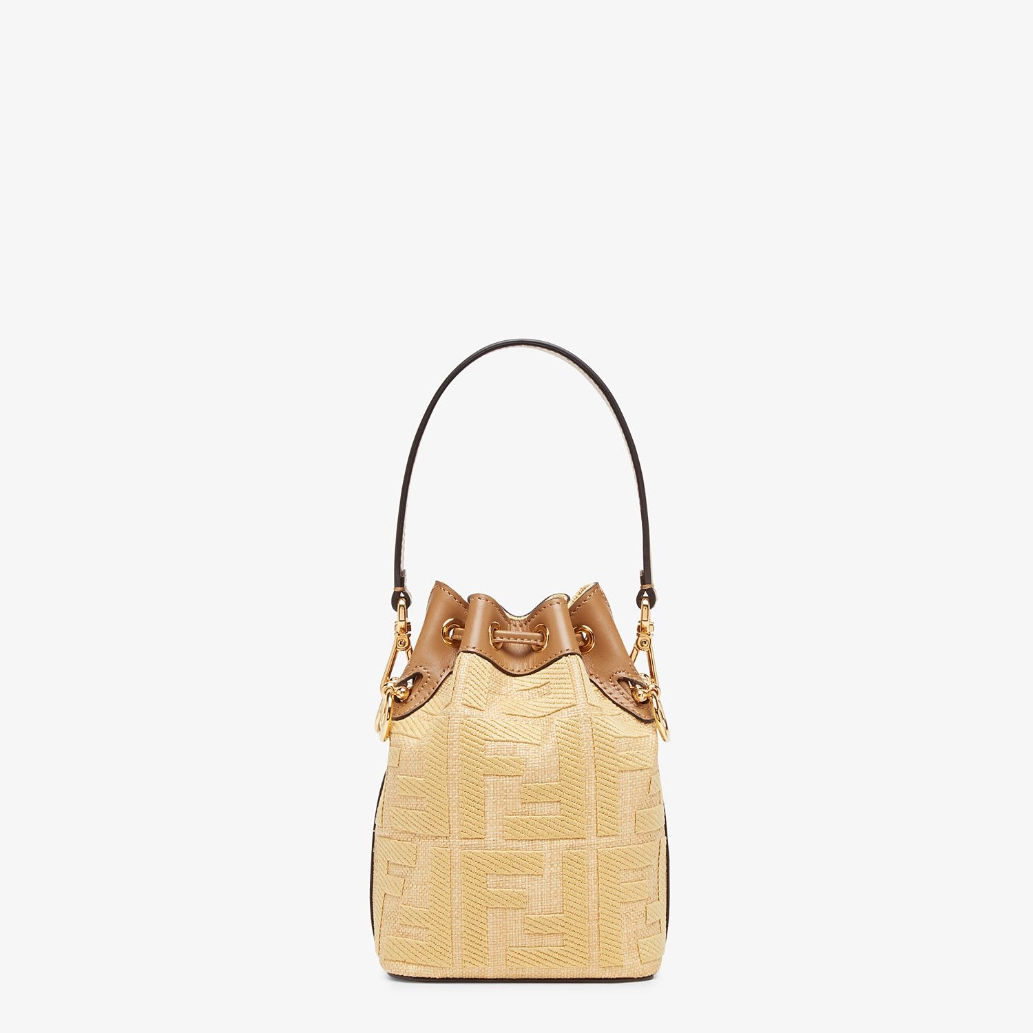 Beige raffia mini bag - 4