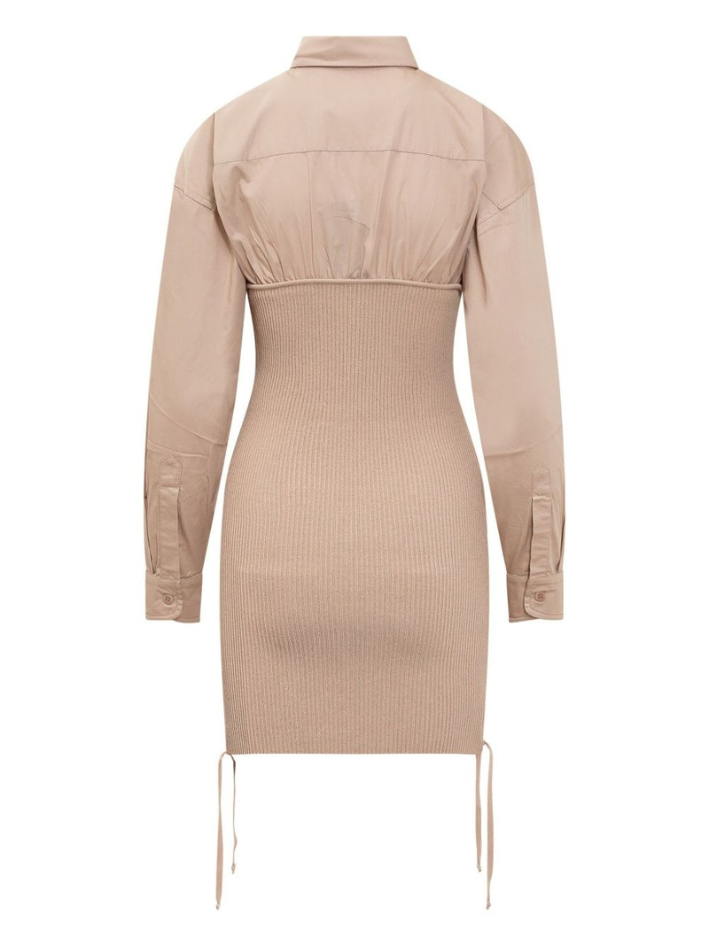 ANDREĀDAMO ribbed mini dress outlook