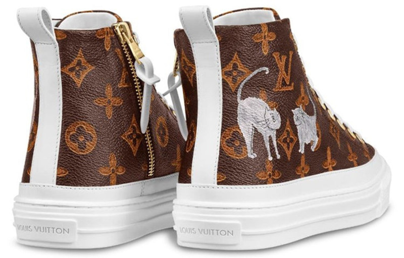 Louis Vuitton (WMNS) LOUIS VUITTON LV Stellar High-Top Sneakers Brown 1A52OF outlook