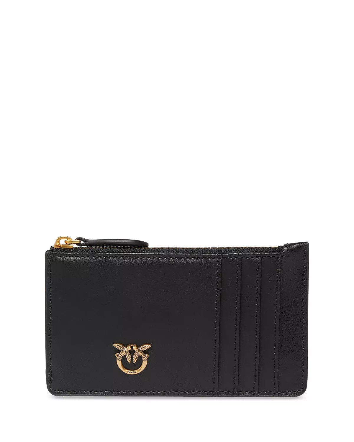 Airone Black Leather Cardholder - 1