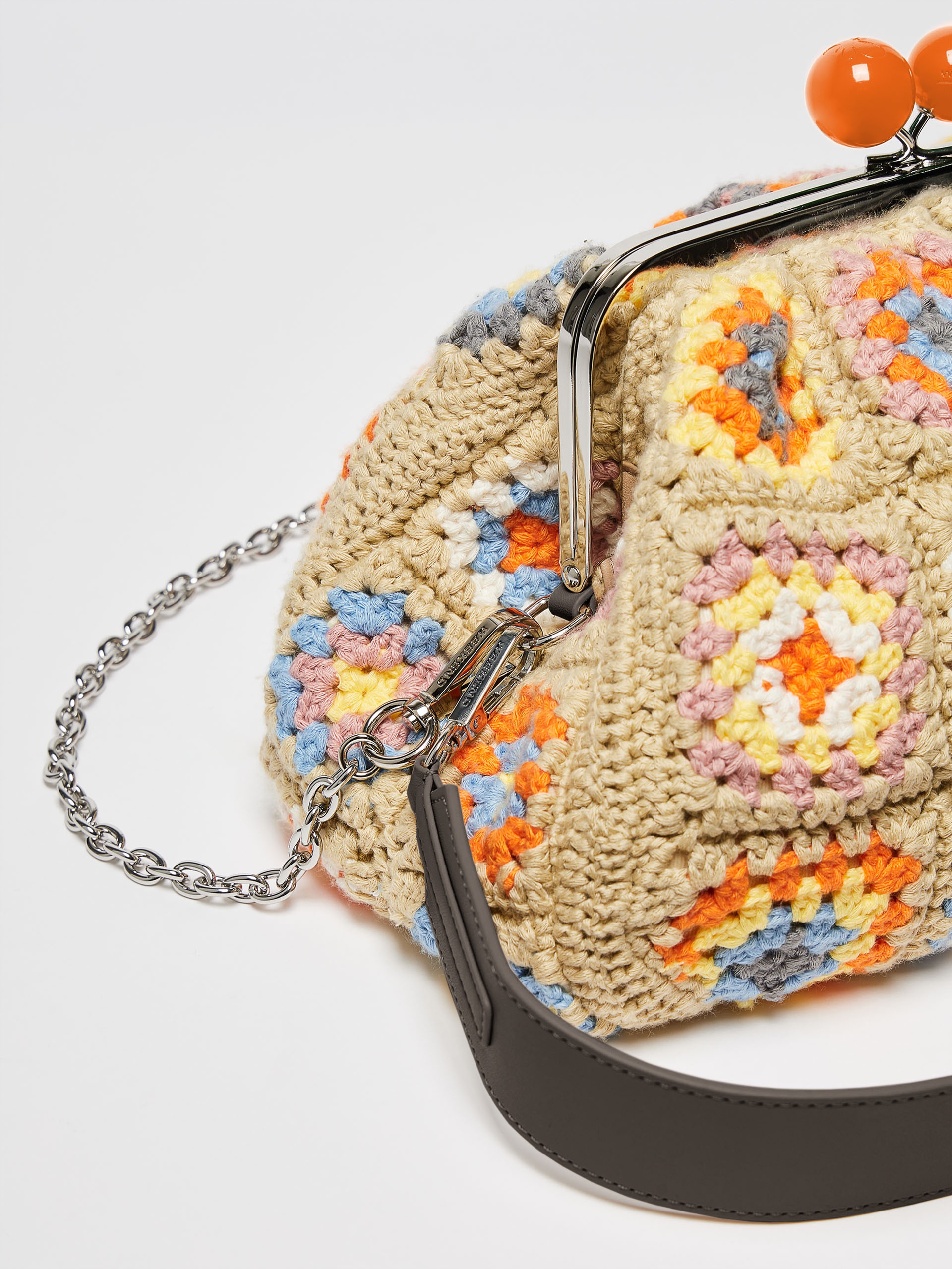 NEMBO Medium Pasticcino Bag in Crochet-knit cotton - 4