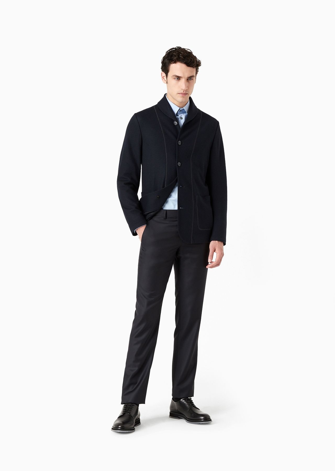 Wool and cashmere gabardine trousers - 4