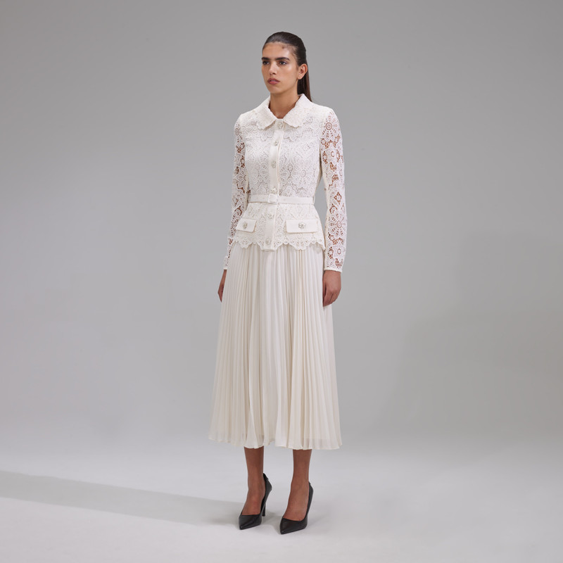 long ivory silk dress PAVLOVA LONG DRESS IN IVORY SILK SATIN – DE LA VALI OFFICIAL main image 1