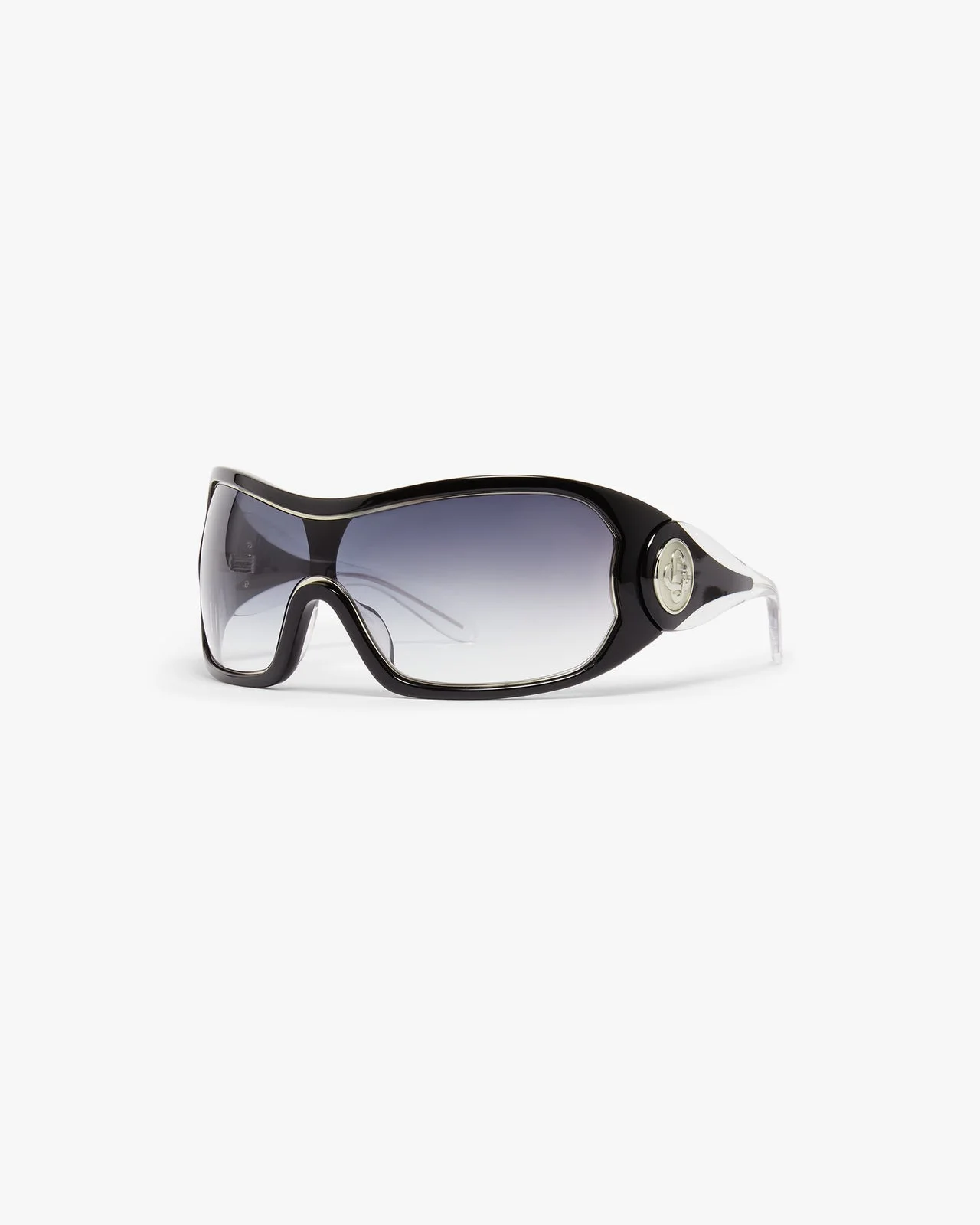 Black Outline Shield Sunglasses - 1