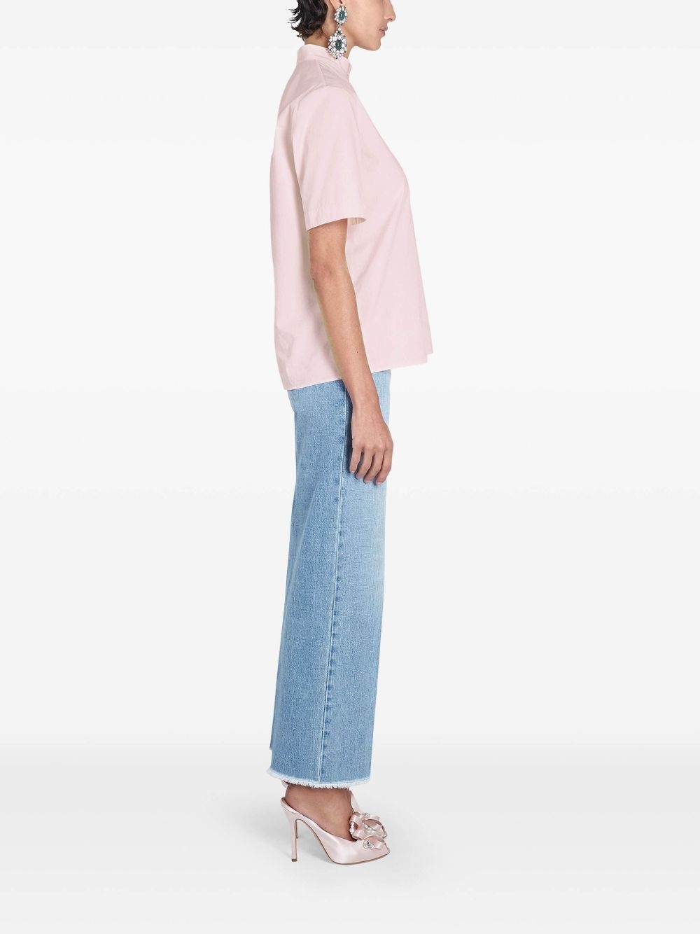 floral-appliqué shirt - 3