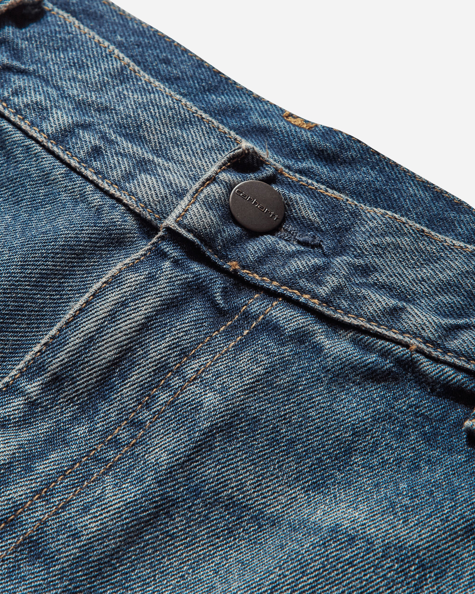 Men's Single Knee Pants Blue (Worn Used Wash) - 3
