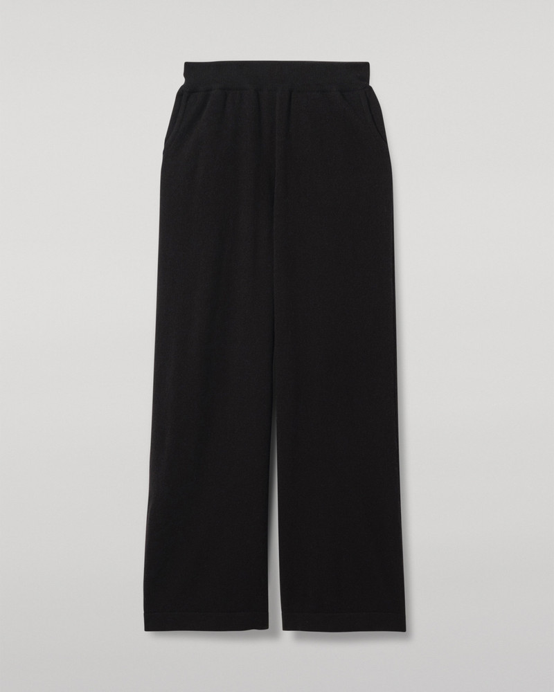 Johnstons of Elgin Coll Black Cashmere Trouser outlook