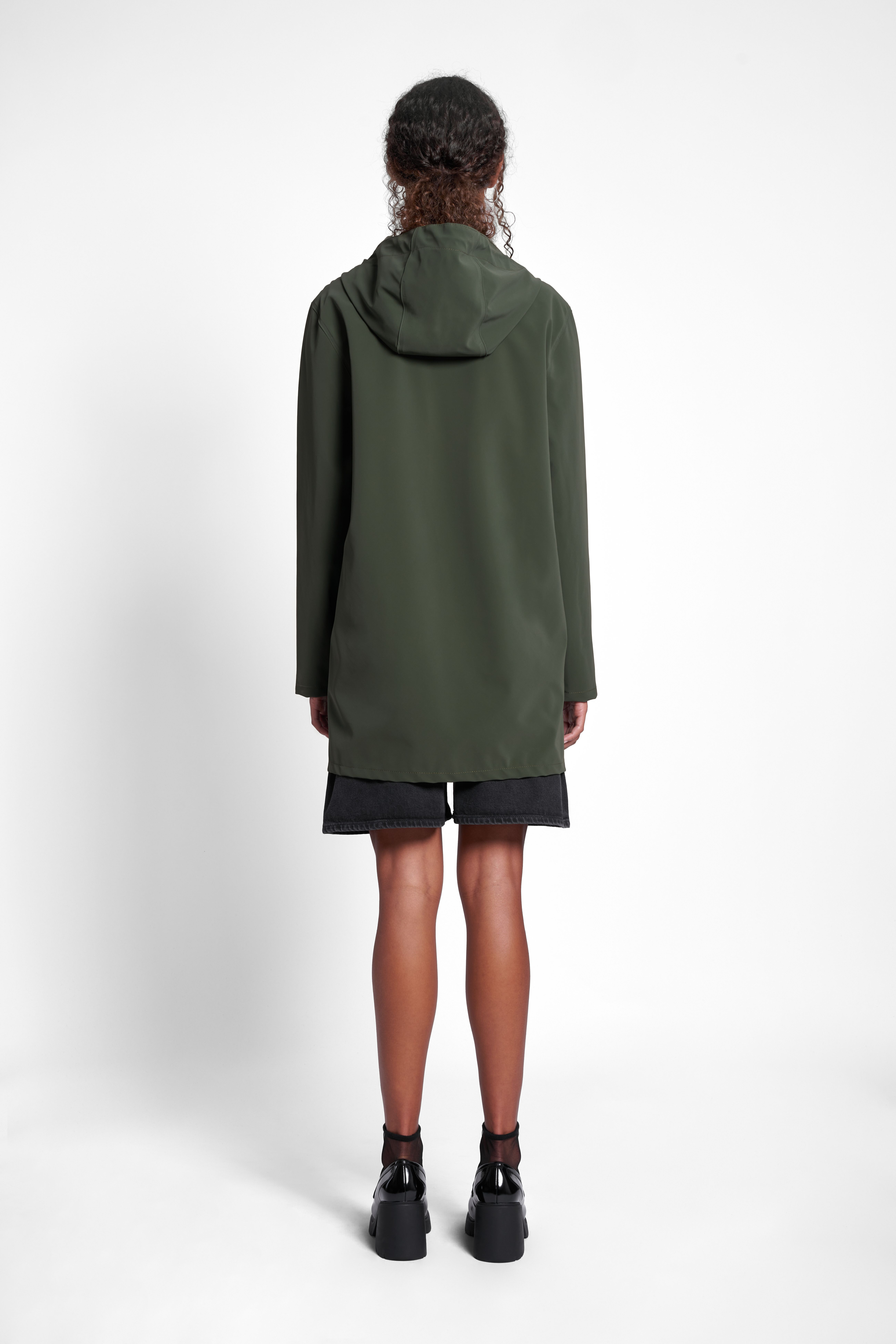 Stockholm Lightweight Matte Raincoat Green - 4