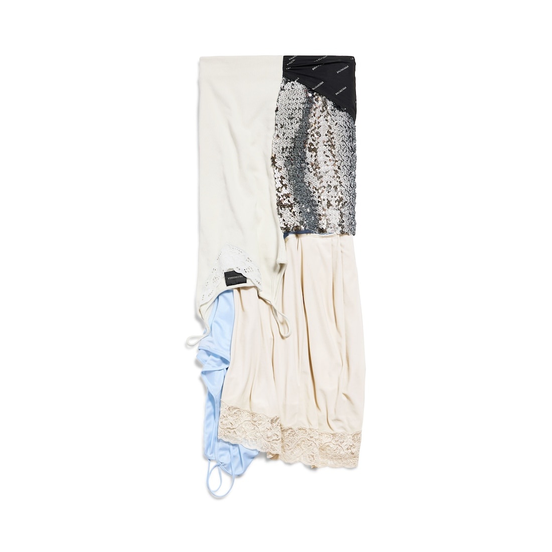 Women's Messy Patched Skirt in Multicolored - 6