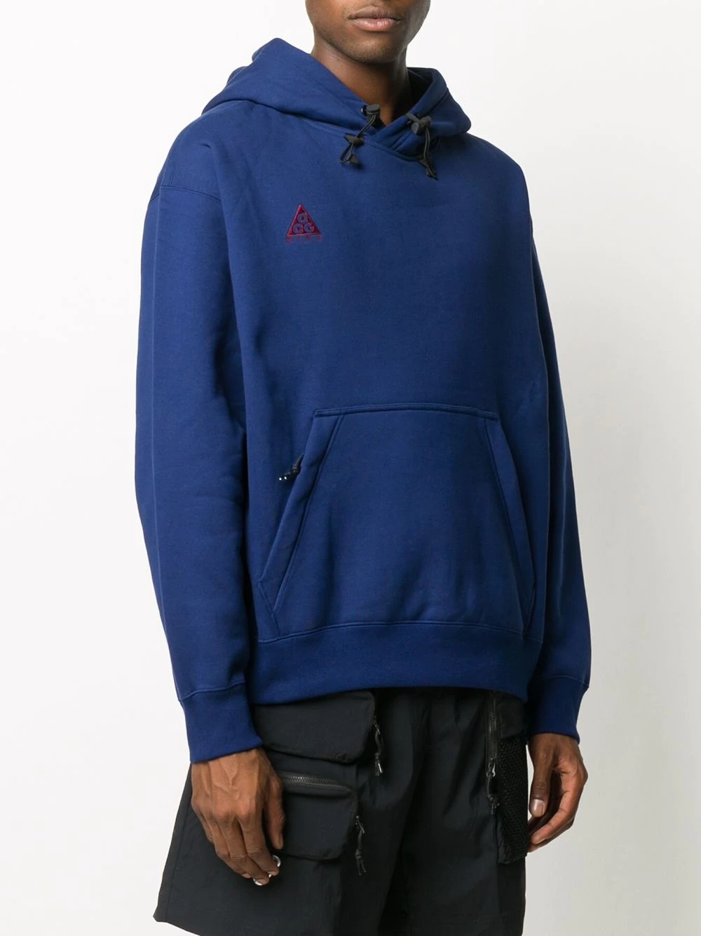 logo-embroidered hooded sweatshirt  - 3