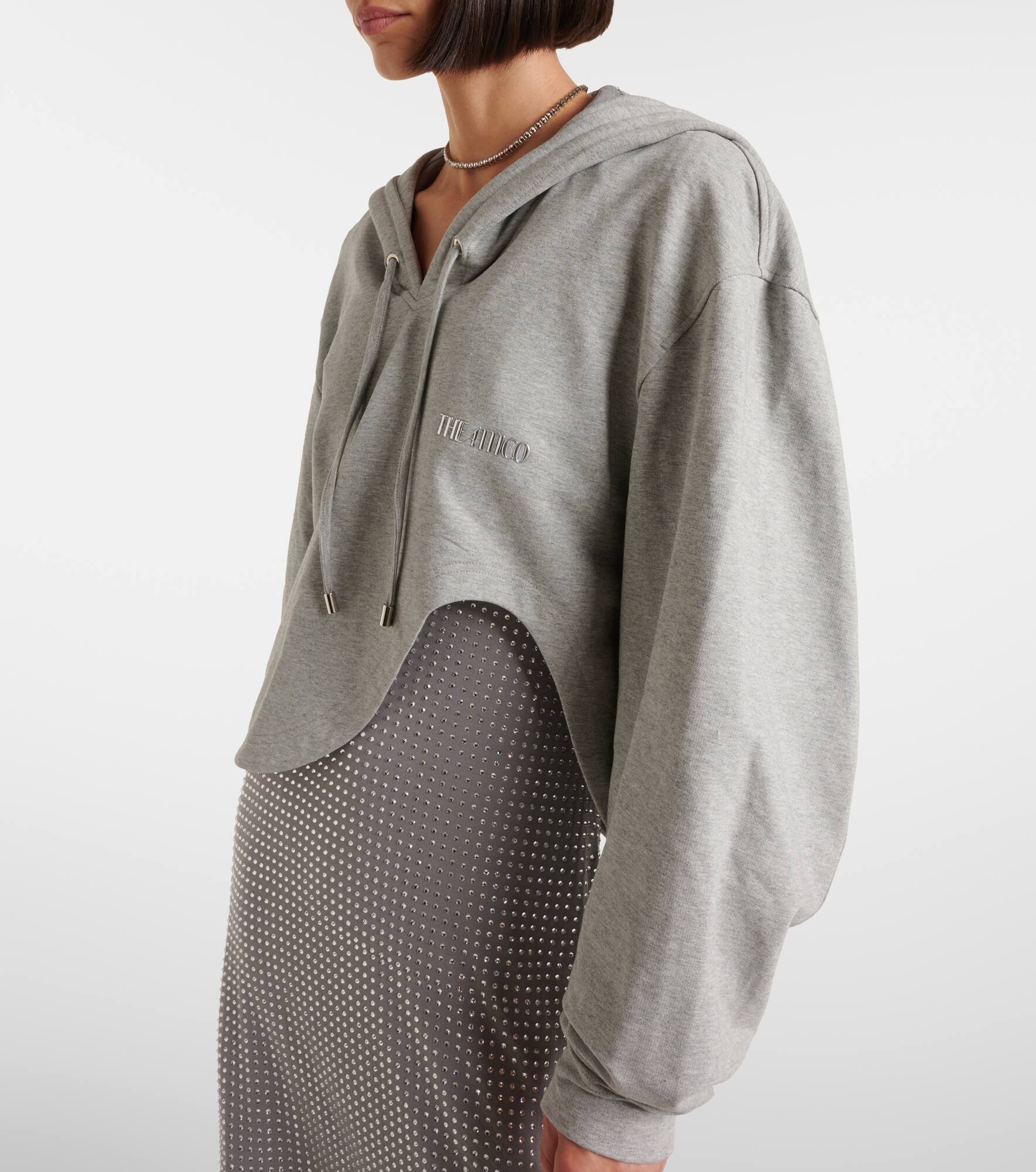 Asymmetric cotton-blend jersey hoodie - 5