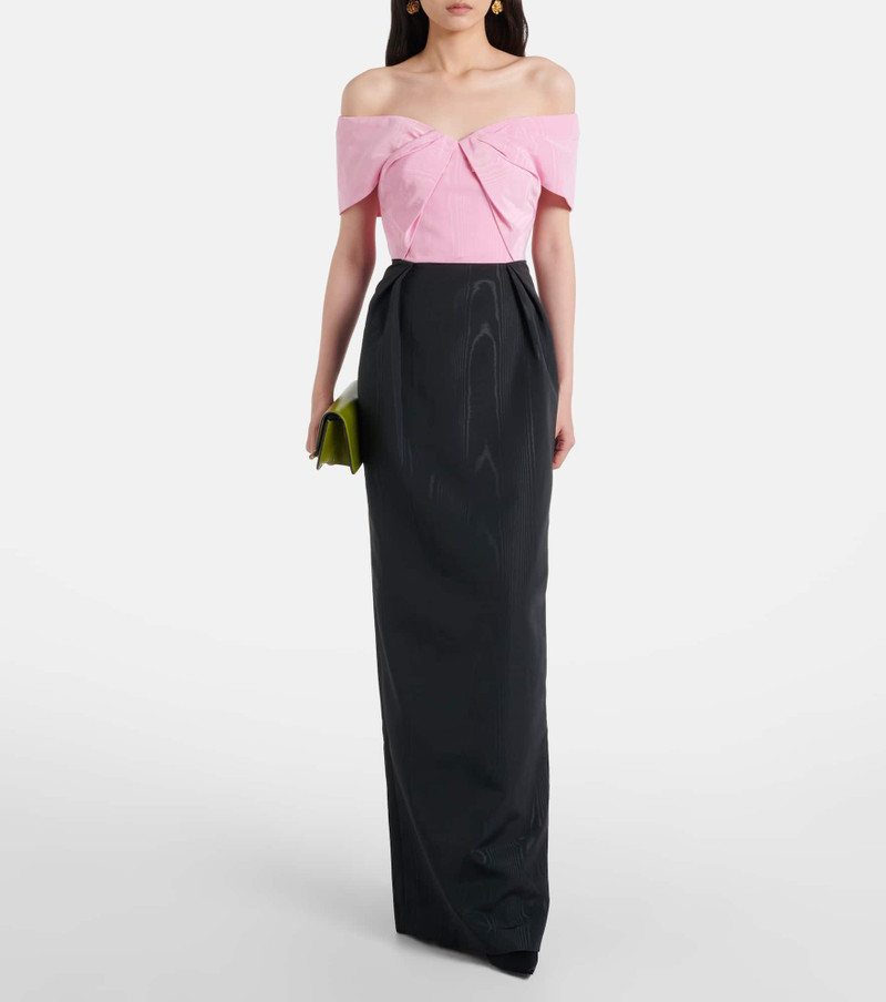 REBECCA VALLANCE Amaro off-shoulder taffeta gown outlook