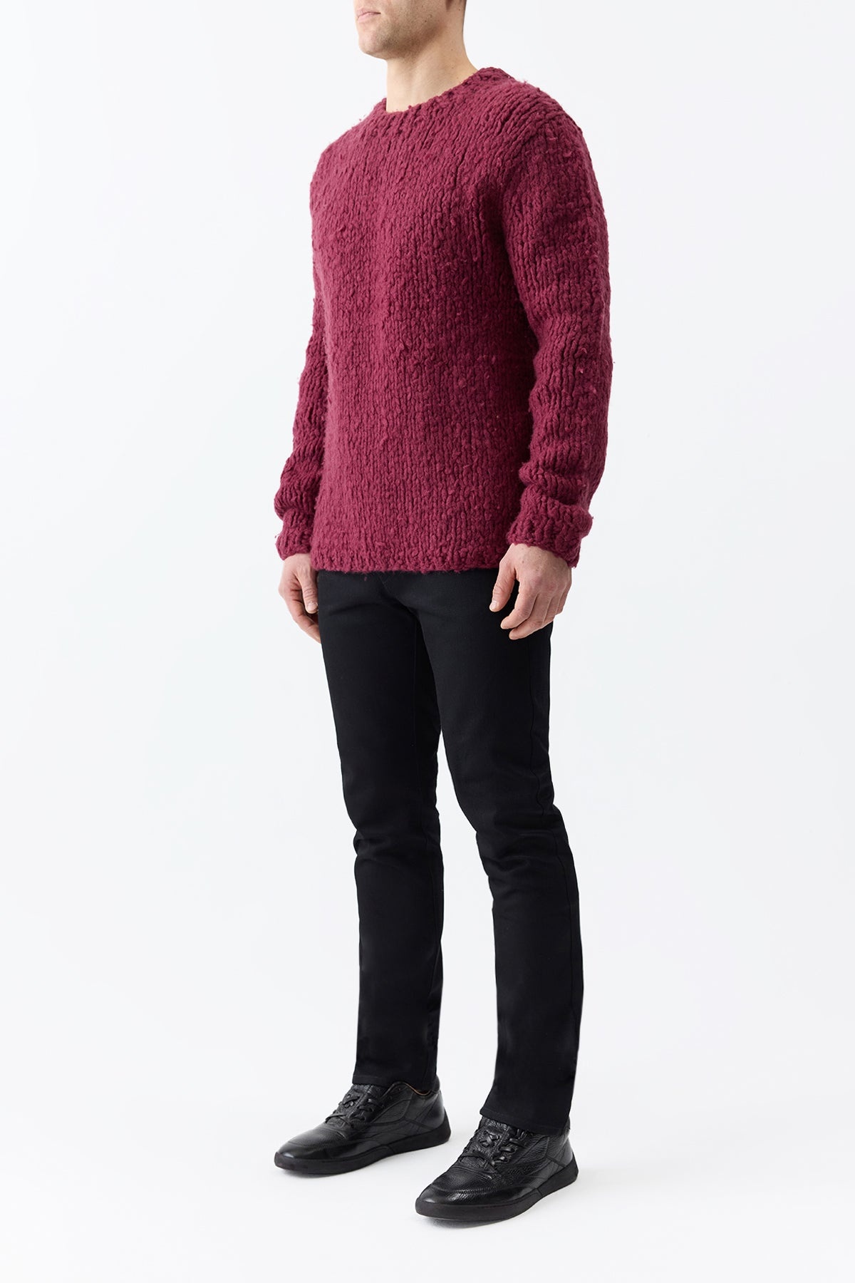 Lawrence Knit Sweater in Bordeaux Welfat Cashmere - 4