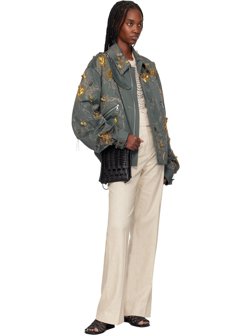 HEREU Black Alzira Raffia Sandals outlook