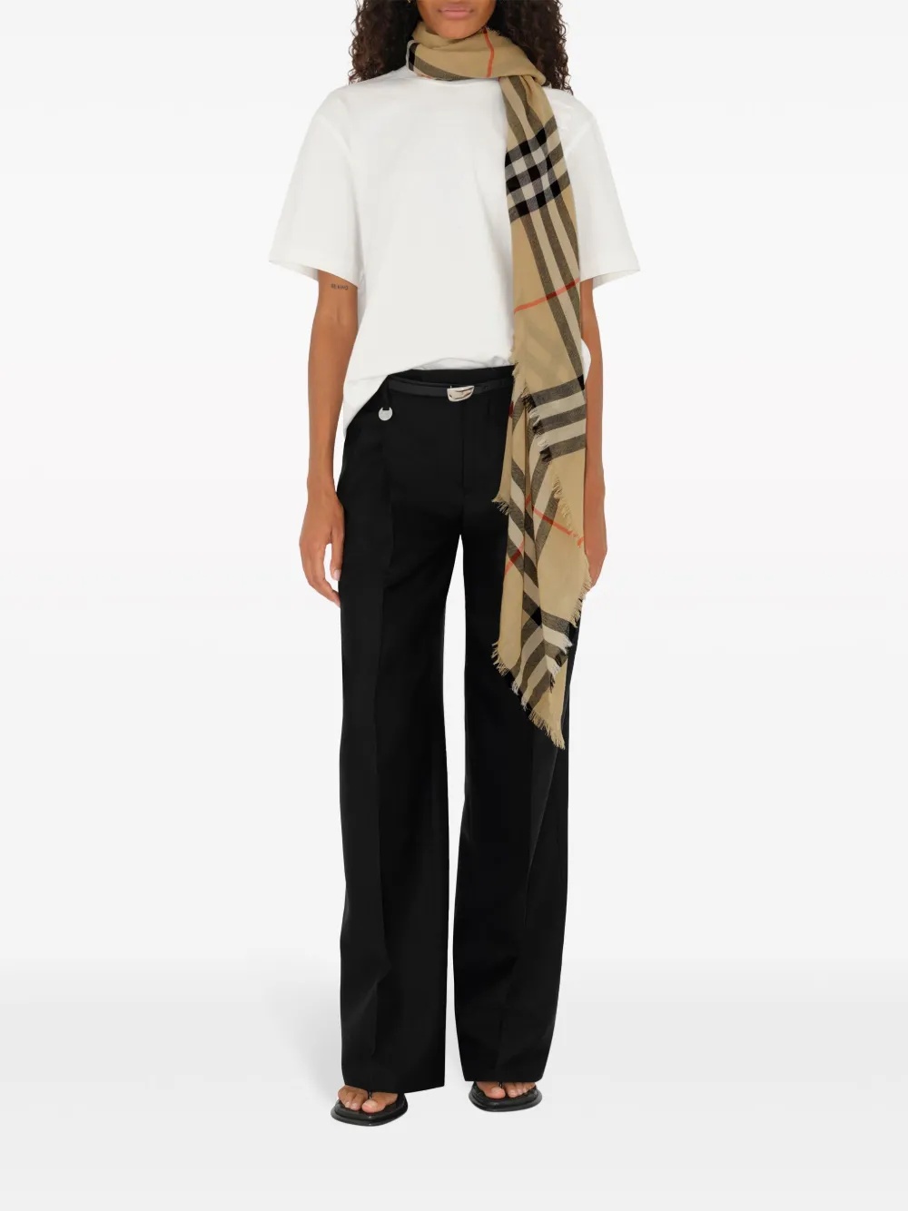 BURBERRY - Women MU GC Lightweight Wool Scarves - 3